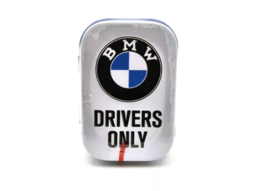 BMW Drivers only - бяла - метална кутия за бонбони (15g)