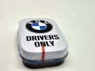 BMW Drivers only - бяла - метална кутия за бонбони (15g)