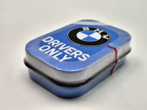 BMW Drivers only - синя - метална кутия за бонбони (15g)