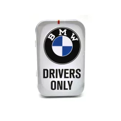   BMW Drivers only - бяла - метална кутия за бонбони (40g)