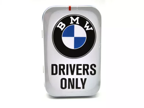 BMW Drivers only - бяла - метална кутия за бонбони (40g)