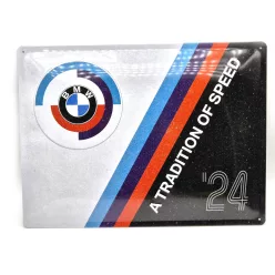   BMW "A tradition of speed" метална табела (40x30cm)