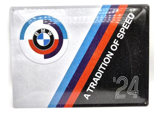 BMW "A tradition of speed" метална табела (40x30cm)