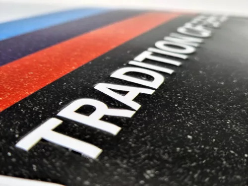 BMW "A tradition of speed" метална табела (40x30cm)