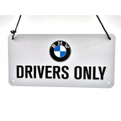   BMW Drivers only метална табела за окачване (20x10cm)