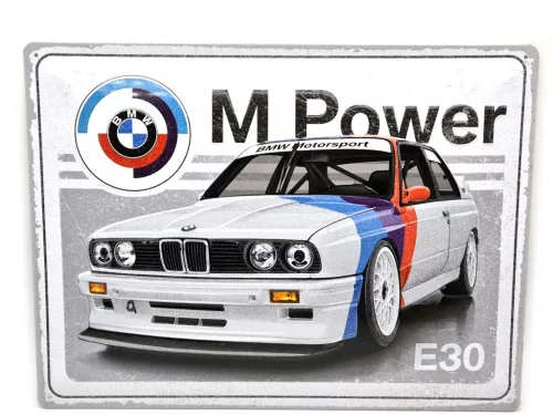 BMW E30 M3 M power - метална табела (40x30cm)
