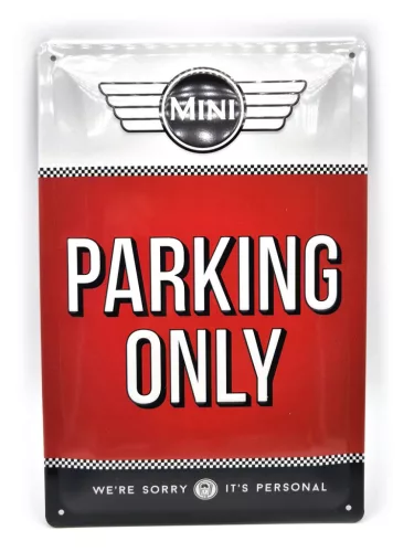 MINI Parking only метална табела (20x30 cm)