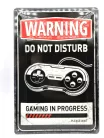Warning - do not disturb - Gaming in progress - метална табела (20x30 cm)