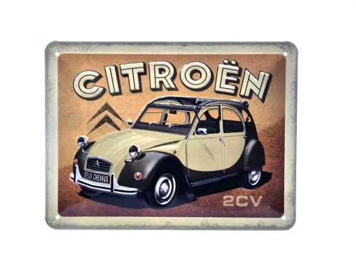 Citroen 2CV Kacsa - метална табела (20x15cm)
