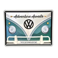   Volkswagen VW T1 Transporter - Adventure Awaits - метална табела (20x15cm)