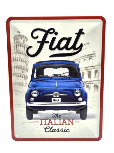 Fiat 500 - метална табела (15x20cm)