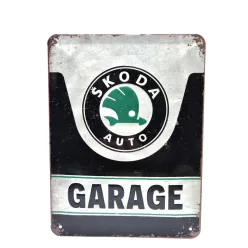 Skoda Garage - метална табела (15x20cm)
