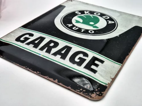 Skoda Garage - метална табела (15x20cm)