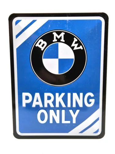 BMW Parking Only - метална табела (15x20cm)