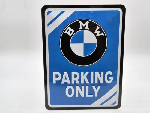 BMW Parking Only - метална табела (15x20cm)