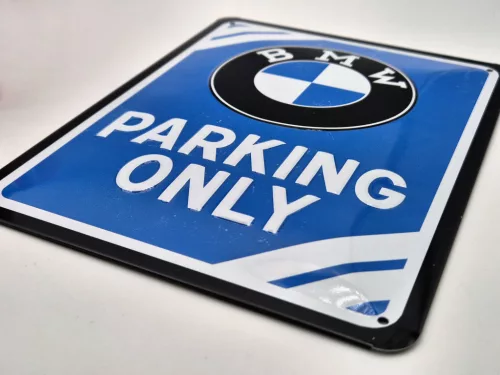 BMW Parking Only - метална табела (15x20cm)