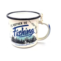   Риболов - I'd rather be fishing - метална чаша