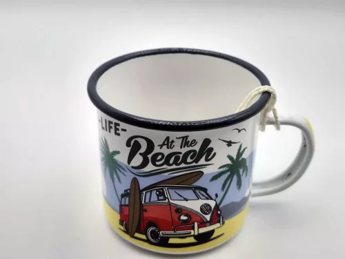 Volkswagen VW Transporter T1 - Life at the beach - метална чаша