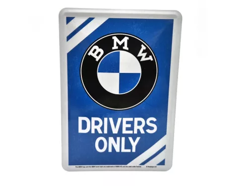 BMW Drivers only метална табела метална картичка (10x14cm)