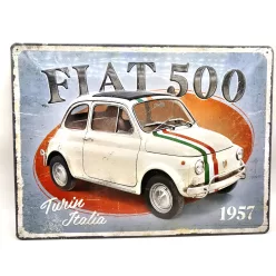 Fiat 500 - метална табела (40x30cm)