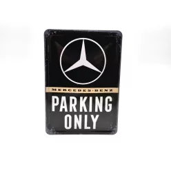   Mercedes Parking Only - метална табела размер картичка (10x14cm)