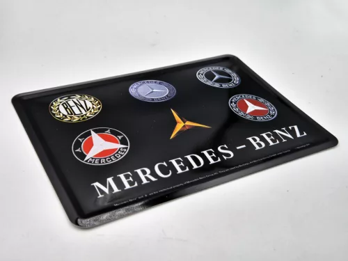 Mercedes Logo ретро метална табела размер картичка (14x10cm)