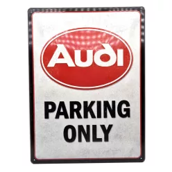 Audi Parking Only - метална табела (30x40cm)