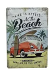 Volkswagen VW T1 Transporter Life is better - At the beach - метална табела (20x30cm)