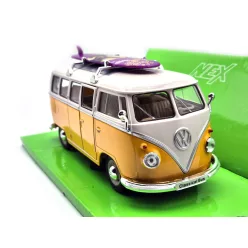   Volkswagen VW T1 transporter Classic Bus сърф 1962 1:24 1/24 Welly модел автомобил