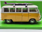 Volkswagen VW T1 transporter Classic Bus сърф 1962 1:24 1/24 Welly модел автомобил