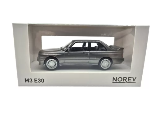 BMW E30 M3 сив 1986 Norev 1:43 модел автомобил