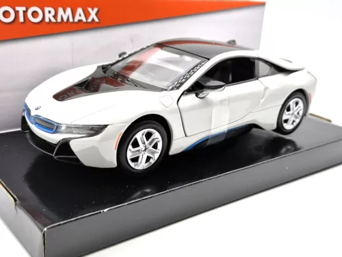 BMW i8 coupe 2018 - бяло - Motormax модел автомобил 1:24