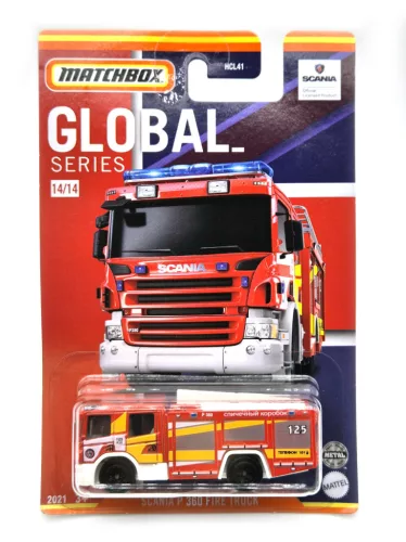 Scania P360 Firetruck - Matchbox - 1:64 1/64 малка кола