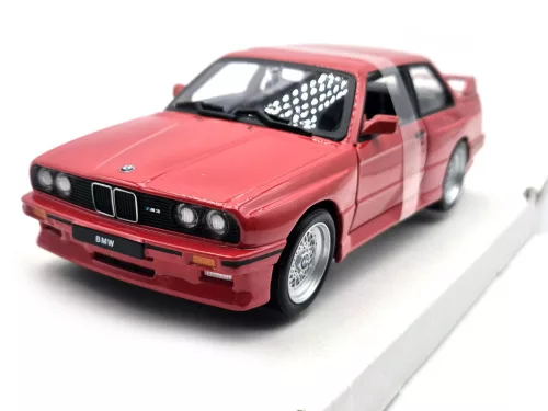 BMW E30 M3 (1988) - червен - Bburago - 1:24