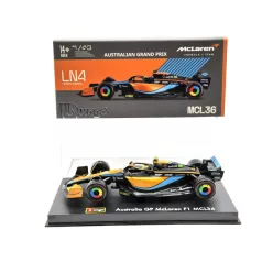   McLaren F1 MCL36 #4 (2022) Australian GP - Lando Norris - С ПИЛОТ - Bburago - 1:43