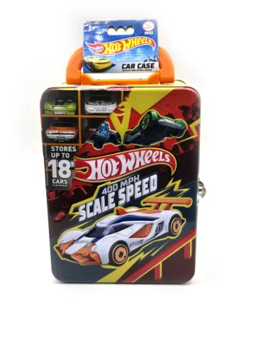 Метална кутия куфар за съхранение Hot Wheels - за 18 бр. 1:64 коли - Hot Wheels - 1:64
