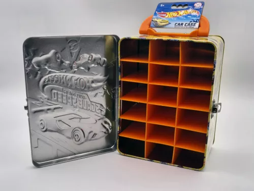 Метална кутия куфар за съхранение Hot Wheels - за 18 бр. 1:64 коли - Hot Wheels - 1:64