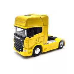   Scania R730 V8 Tractor Truck 2-Assi (2011) - жълт - камион - Welly - 1:64