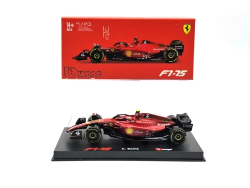 Ferrari F1-75 Scuderia F1 #55 (2022) - Carlos Sainz - С ПИЛОТ - Bburago - 1:43