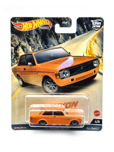 Hot Wheels Premium - Volvo 142 GL - оранжев - Hotwheels - 1:64