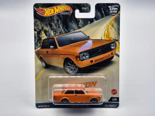 Hot Wheels Premium - Volvo 142 GL - оранжев - Hotwheels - 1:64