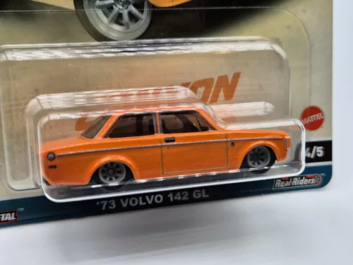 Hot Wheels Premium - Volvo 142 GL - оранжев - Hotwheels - 1:64