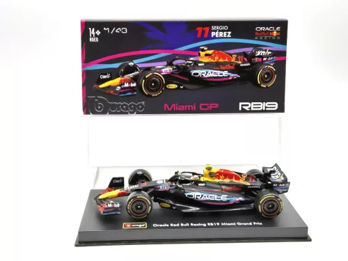 Red Bull RB19 Team Oracle F1 #11 (2023) - Miami GP - Sergio Perez - С ПИЛОТ - Bburago - 1:43