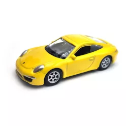 Porsche Carrera 4S 911 - жълта - Welly - 1:64