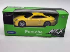 Porsche Carrera 4S 911 - жълта - Welly - 1:64