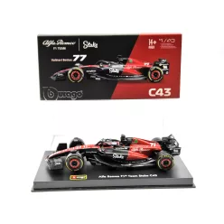   Alfa Romeo C43 Team Stake F1 #77 (2023) - Valtteri Bottas - С ПИЛОТ - Bburago - 1:43
