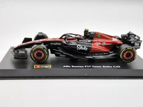 Alfa Romeo C43 Team Stake F1 #24 (2023) - Guanyu Zhou - С ПИЛОТ - Bburago - 1:43