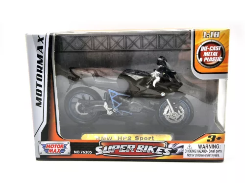 BMW HP2 Sport - черен - Motormax - 1:18