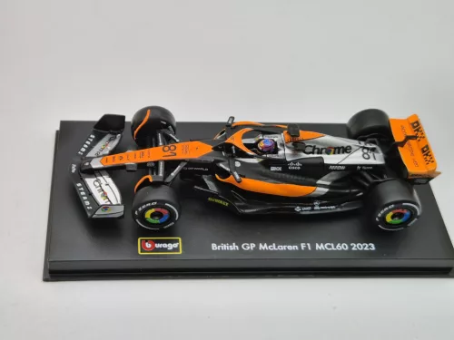 McLaren MCL60 F1 #81 (2023) - British GP 4th - Oscar Piastri - С ПИЛОТ - BBurago - 1:43