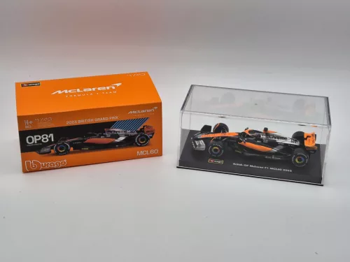 McLaren MCL60 F1 #81 (2023) - British GP 4th - Oscar Piastri - С ПИЛОТ - BBurago - 1:43